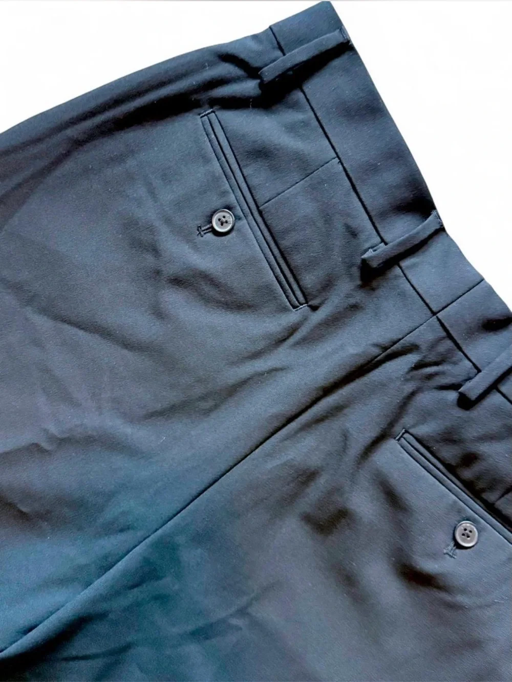 Banana Republic Men’s 32W 30L Black PLAIN WEAVE SUIT TROUSER